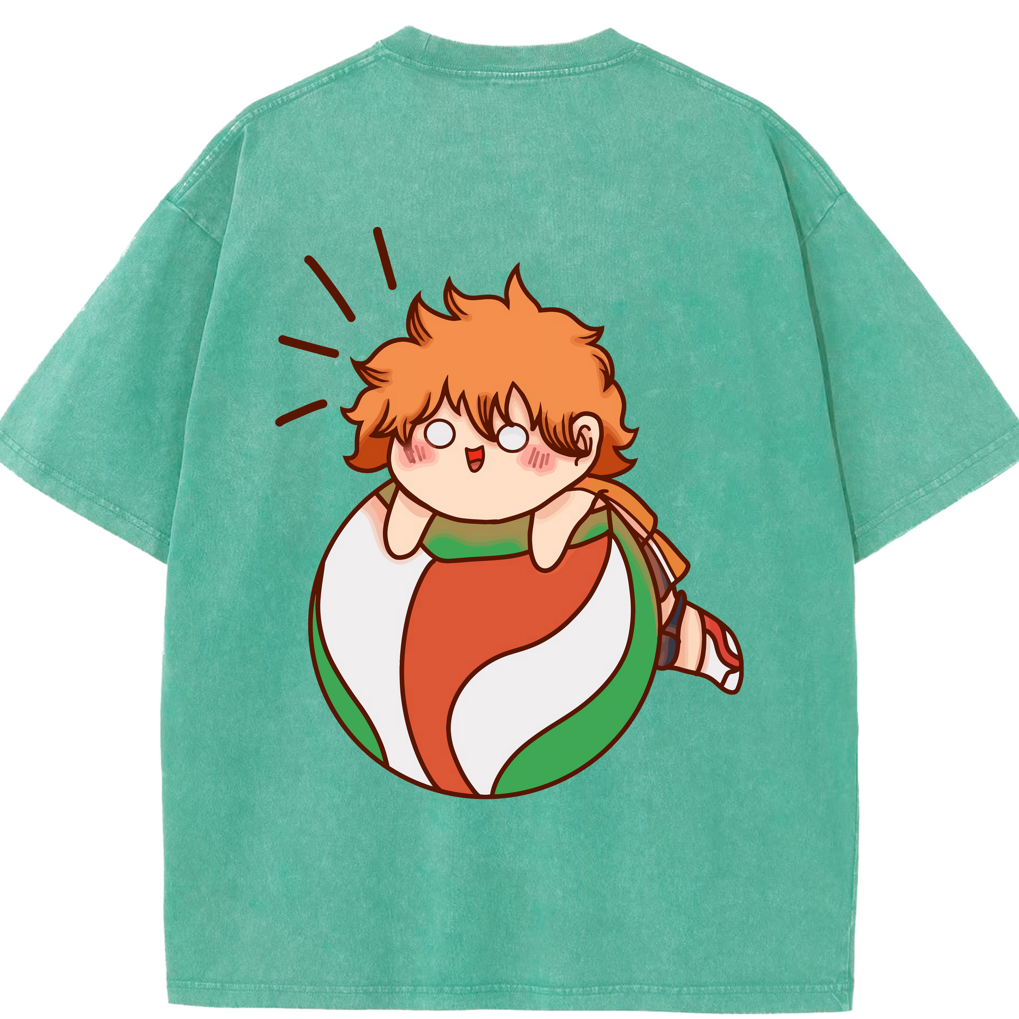 （画像用） ハイキュー!! Haikyu!! 綿100% ヴィンテージ風 半袖Tシャツ（背面プリント）